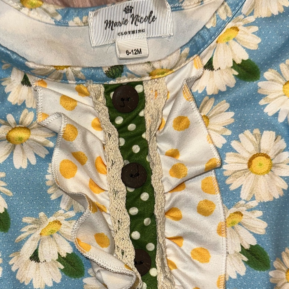 MARIE NICOLE DAISY ROMPER 6/12m EEUC - Picture 3 of 3